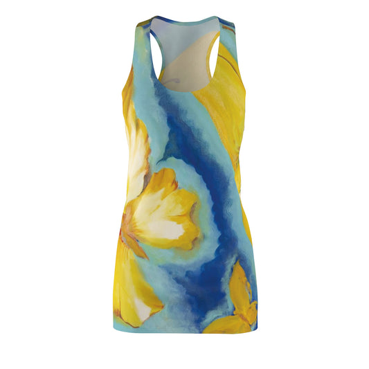 Golden Butterflies of Hope -  Women's Racerback Dress