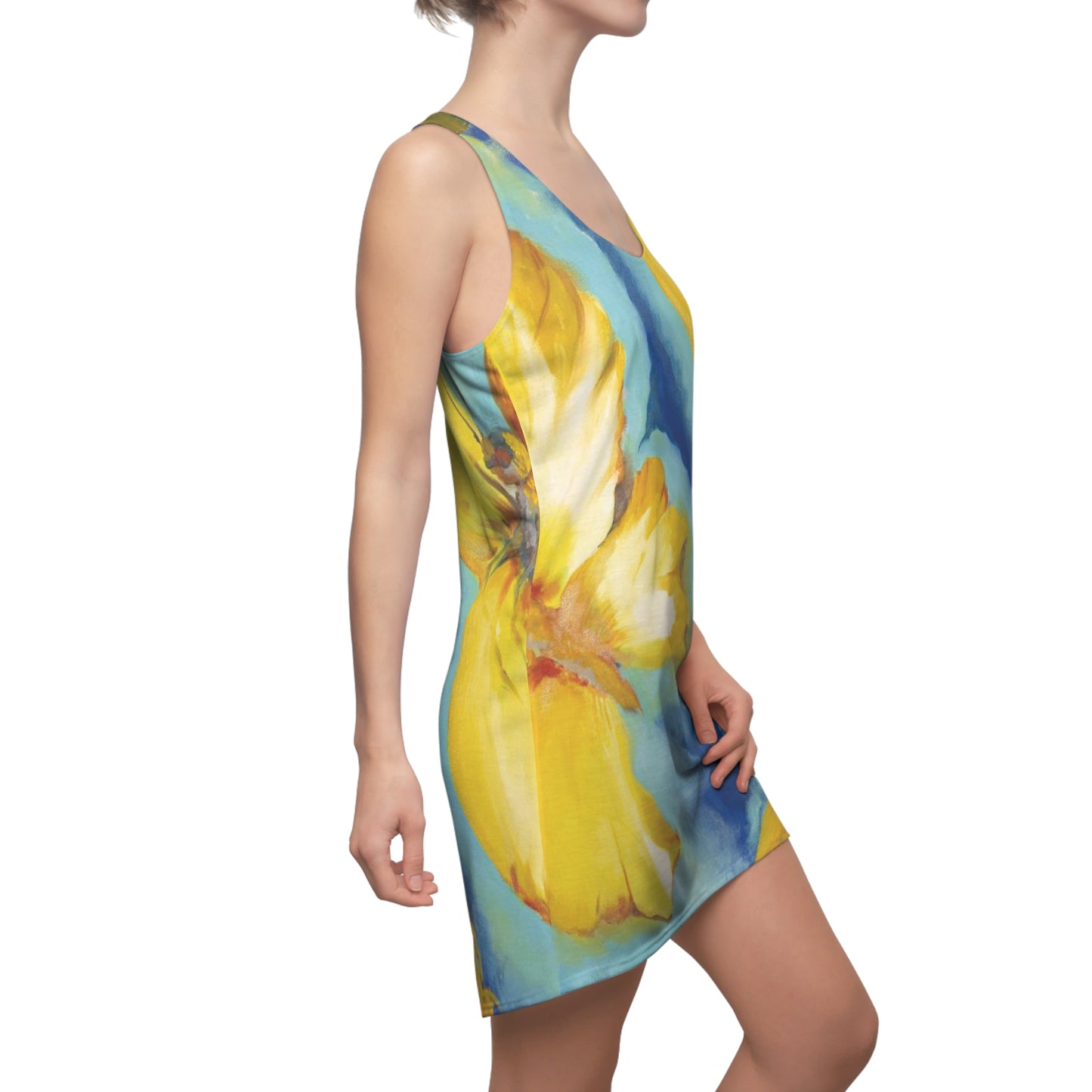 Golden Butterflies of Hope -  Women's Racerback Dress