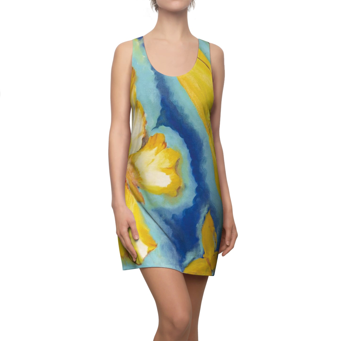 Golden Butterflies of Hope -  Women's Racerback Dress